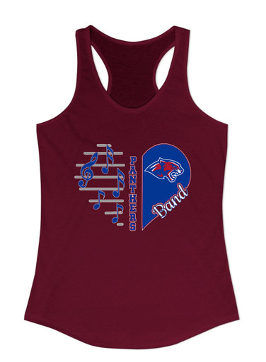 Bullard Panthers Heart Band Women's Tank Top