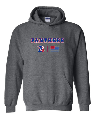 Bullard Panthers B Script Team Colors Flag Men's Hoodie