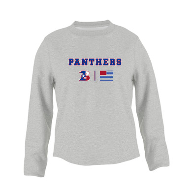 Bullard Panthers B Script Team Colors Flag Women's Sweatshirt