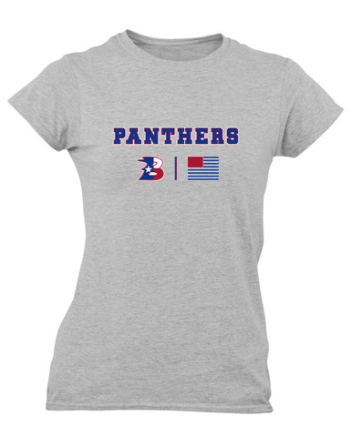 Bullard Panthers B Script Team Colors Flag Women's Premium SS T-Shirt