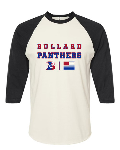Bullard Panthers B Script Spirit Flag Women's Baseball T-Shirt