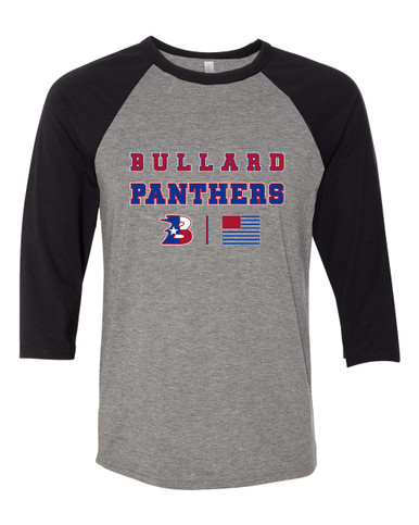 Bullard Panthers B Script Spirit Flag Men's Baseball T-Shirt