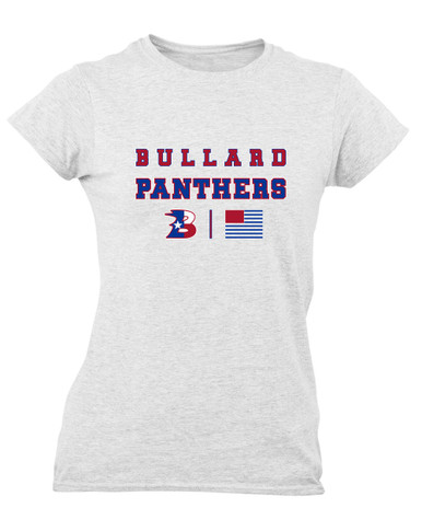 Bullard Panthers B Script Spirit Flag Women's Premium SS T-Shirt