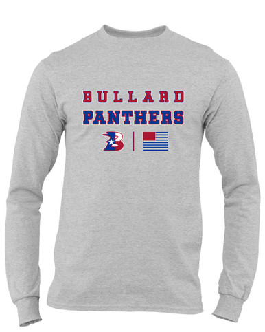 Bullard Panthers B Script Spirit Flag Men's LS T-Shirt
