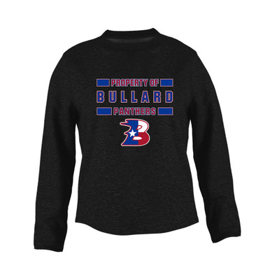 Bullard Panthers B Script Property Of Women's Sweatshirt