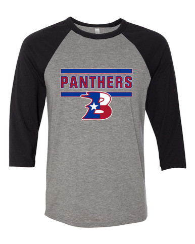 Bullard Panthers B Script Mascot #5 Women's Baseball T-Shirt