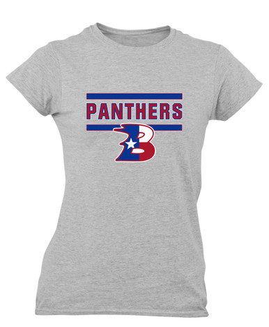 Bullard Panthers B Script Mascot #5 Women's Premium SS T-Shirt