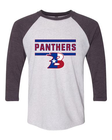 Bullard Panthers B Script Mascot #5 Men's Baseball T-Shirt