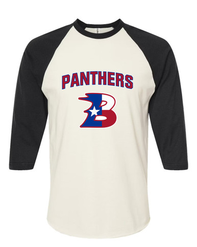 Bullard Panthers B Script Mascot #6 Women's Baseball T-Shirt