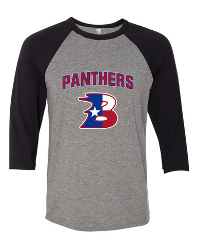 Bullard Panthers B Script Mascot #6 Men's Baseball T-Shirt