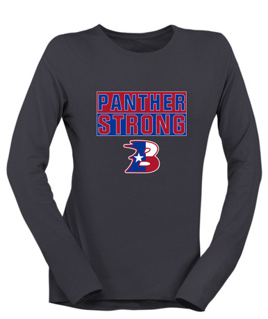 Bullard Panthers B Script Strong #1 Women's LS T-Shirt