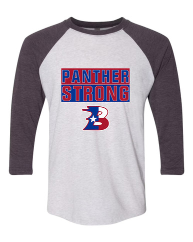 Bullard Panthers B Script Strong #1 Women's Baseball T-Shirt