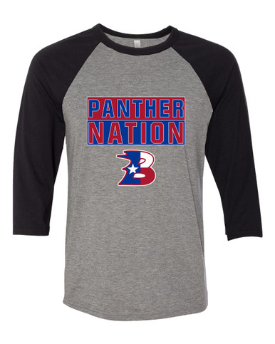 Bullard Panthers B Script Nation #1 Women's Baseball T-Shirt