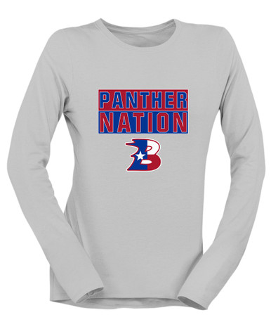 Bullard Panthers B Script Nation #1 Women's LS T-Shirt