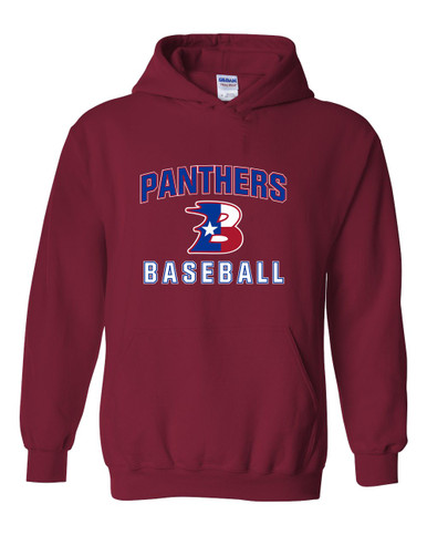 Bullard Panthers B Script Baseball #1 Men's Hoodie