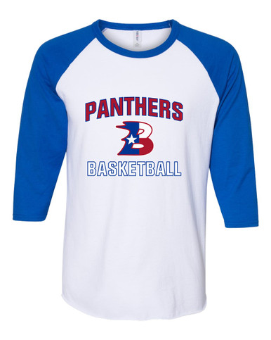 Bullard Panthers B Script Basketball #1 Men's Baseball T-Shirt