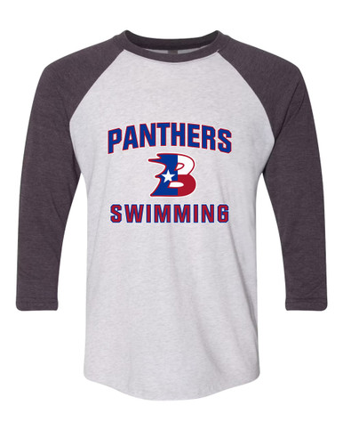 Bullard Panthers B Script Swimming Men's Baseball T-Shirt