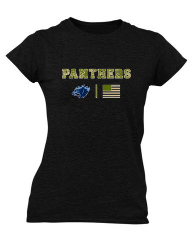 Potomac Panthers Camo Flag Women's SS T-Shirt