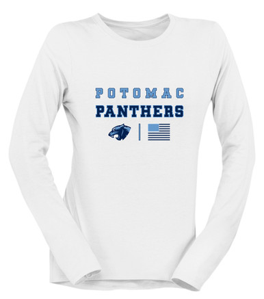 Potomac Panthers Spirit Flag Women's Premium LS T-Shirt