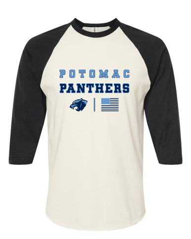 Potomac Panthers Spirit Flag Women's Baseball T-Shirt
