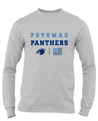 Potomac Panthers Spirit Flag Men's Premium LS T-Shirt