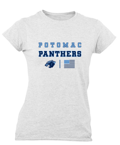 Potomac Panthers Spirit Flag Women's SS T-Shirt