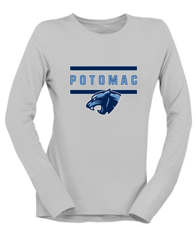 Potomac Panthers Mascot #4 Women's LS T-Shirt
