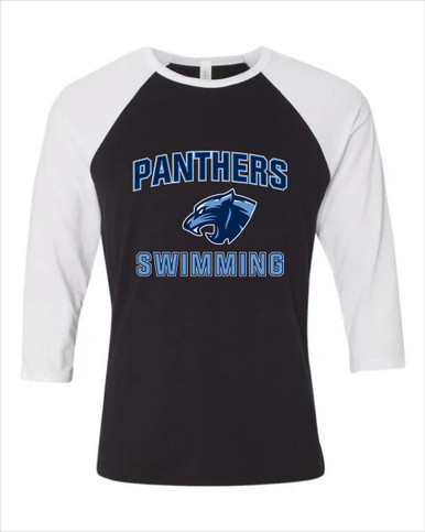 Potomac Panthers Swimming Women's Baseball T-Shirt