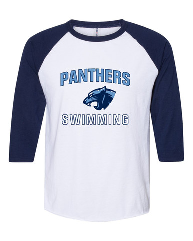 Potomac Panthers Swimming Men's Baseball T-Shirt