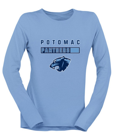Potomac Panthers Mascot #7 Women's LS T-Shirt