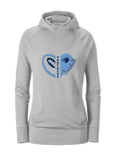 Potomac Panthers Heart Football Women's Hoodie