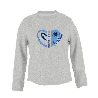 Potomac Panthers Heart Football Women's Sweatshirt