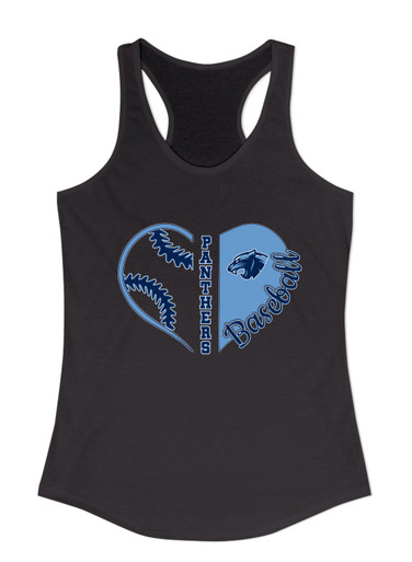 Potomac Panthers Heart Baseball Women's Tank Top