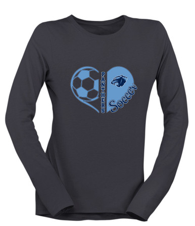 Potomac Panthers Heart Soccer Women's Premium LS T-Shirt