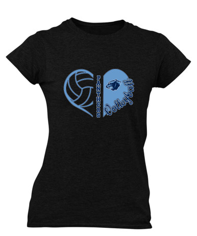 Potomac Panthers Heart Volleyball Women's Premium SS T-Shirt