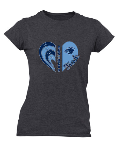 Potomac Panthers Heart Track Women's Premium SS T-Shirt