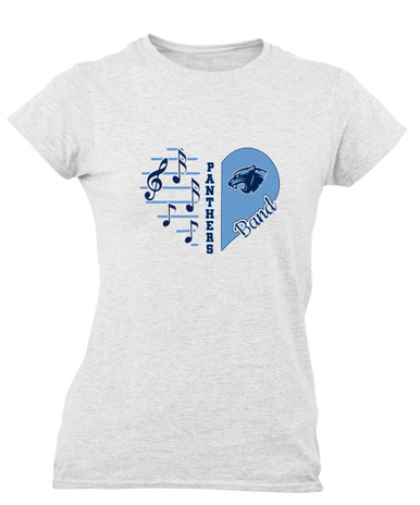 Potomac Panthers Heart Band Women's SS T-Shirt