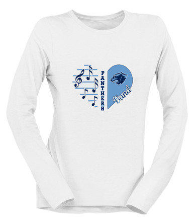 Potomac Panthers Heart Band Women's LS T-Shirt