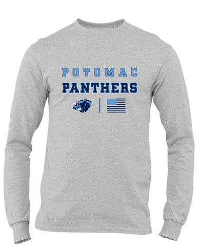 Potomac Panthers Spirit Flag Men's LS T-Shirt