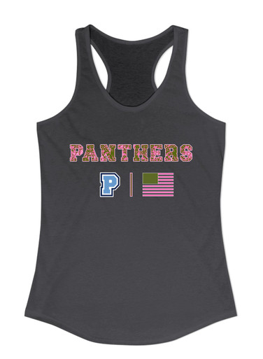 Potomac Panthers P Script Pink Camo Flag Women's Tank Top