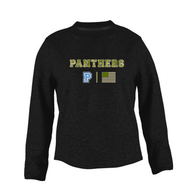 Potomac Panthers P Script Camo Flag Women's Sweatshirt