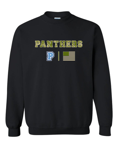 Potomac Panthers P Script Camo Flag Men's Sweatshirt