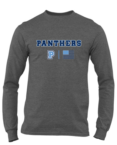 Potomac Panthers P Script Team Colors Flag Men's Premium LS T-Shirt