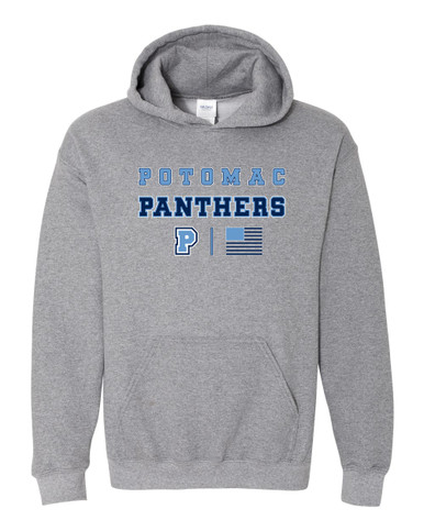 Potomac Panthers P Script Spirit Flag Men's Hoodie