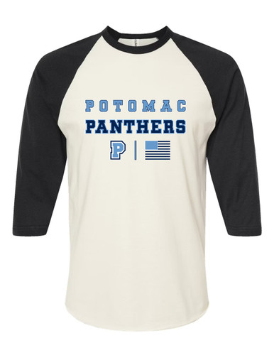 Potomac Panthers P Script Spirit Flag Women's Baseball T-Shirt