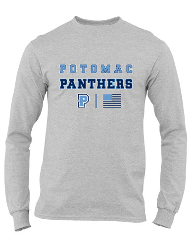 Potomac Panthers P Script Spirit Flag Men's Premium LS T-Shirt