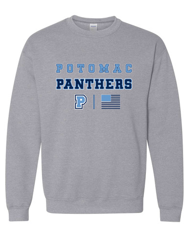 Potomac Panthers P Script Spirit Flag Men's Sweatshirt