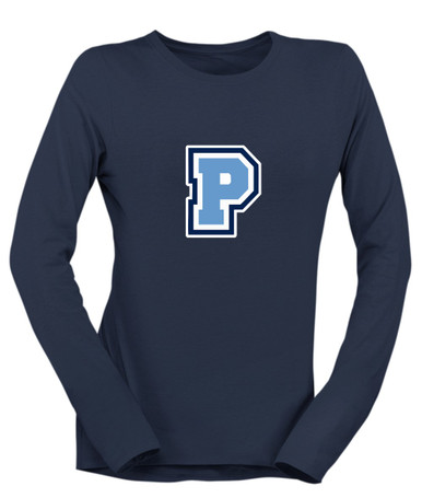 Potomac Panthers P Script Mascot #1 Women's Premium LS T-Shirt