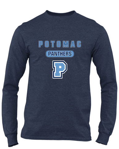 Potomac Panthers P Script Mascot #3 Men's LS T-Shirt