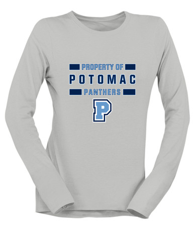 Potomac Panthers P Script Property Of Women's Premium LS T-Shirt